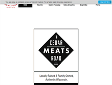 Tablet Screenshot of cedarroadmeats.com